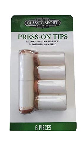 海外輸入品 ビリヤード EastPointSports Classic Sport 6-Pack Press-ON Tips: (3) 13 mm & (3) 14 mm Ferrules Billiard CUE海外輸入品 ビリヤード