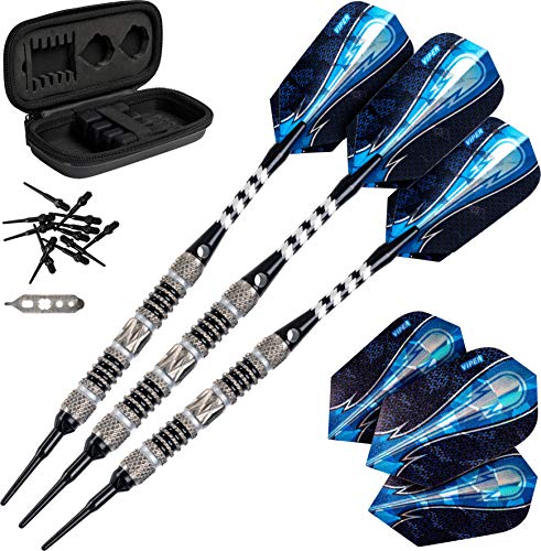 海外輸入品 ダーツ Viper Astro 80% Tungsten Soft Tip Darts with Storage Travel Case, Black Rings, 16 Grams海外輸入品 ダーツ