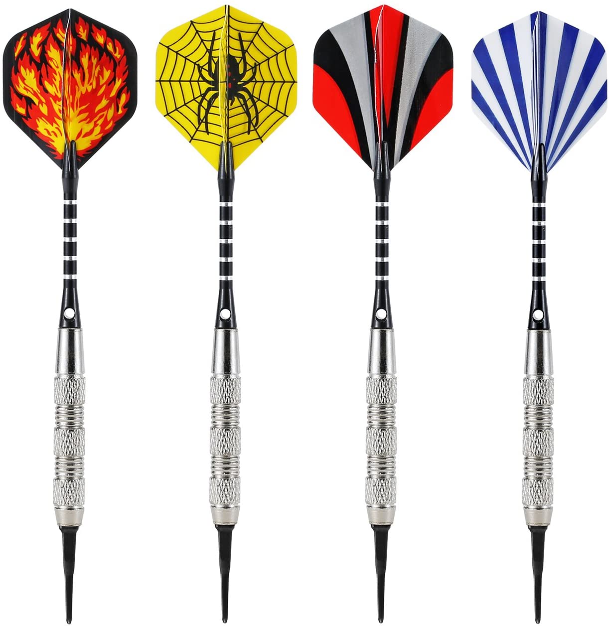 海外輸入品 ダーツ 【送料無料】Vopa 12 Pack 18 Gram Plastic Tip Dart Professional Soft Tip Dart Set with Aluminum Shafts Dart Flight 120 Dart Tips for Electronic Dart Board海外輸入品 ダーツ