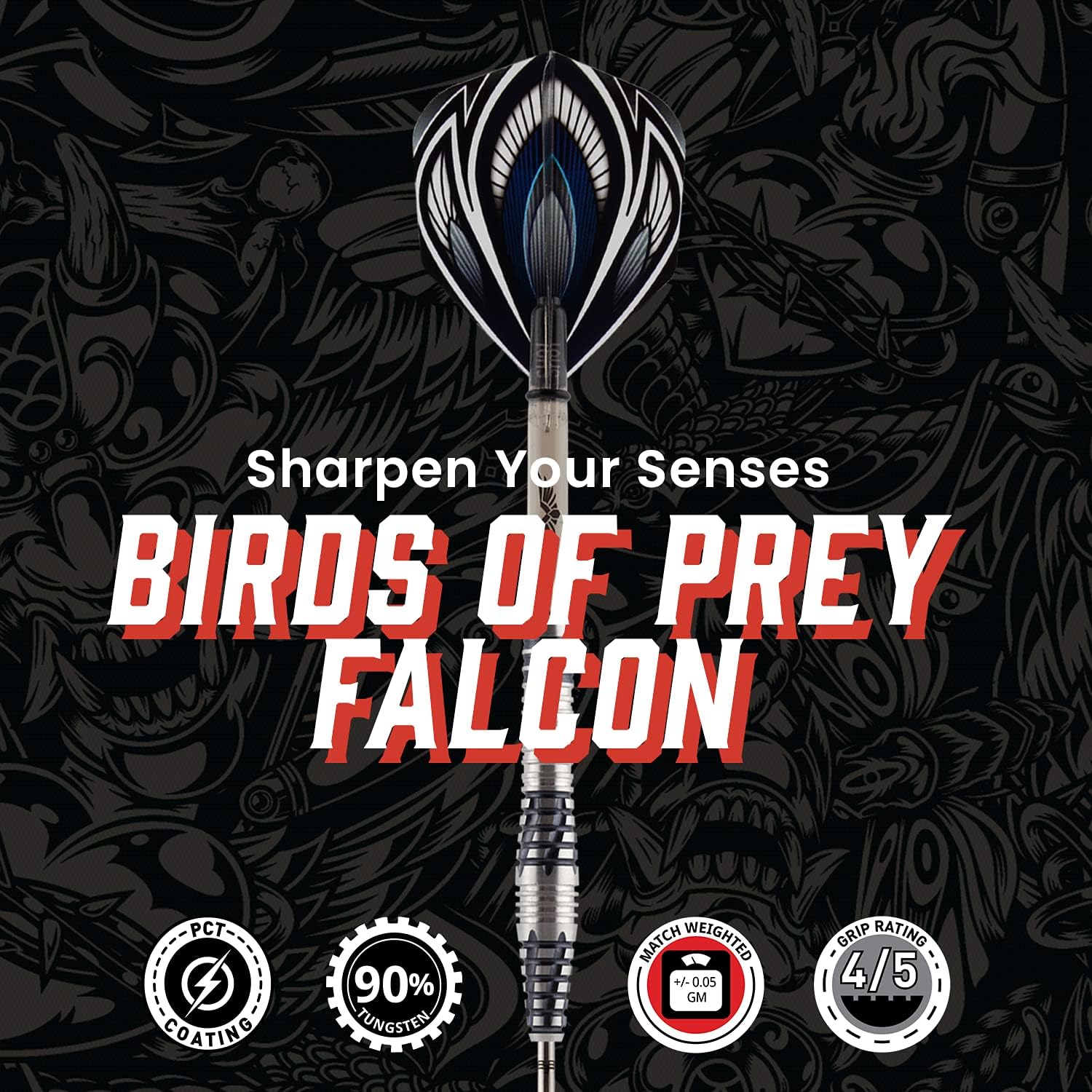 海外輸入品 ダーツ 送料無料 Shot Prey Darts Falcon Steel Birds Of