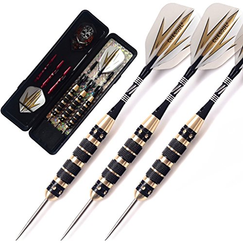 海外輸入品 ダーツ シャフト CUESOUL 20 Grams Steel Tip Darts - Black Coating Brass Barrels海外輸入品 ダーツ シャフト