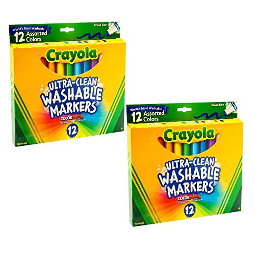 クレヨラ アメリカ 海外輸入 知育玩具 Crayola 12 Ct Ultra-Clean Washable Markers (2 Pack)クレヨラ アメリカ 海外輸入 知育玩具