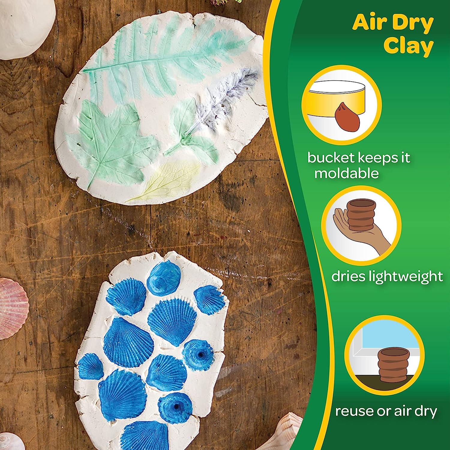 クレヨラ アメリカ 海外輸入 知育玩具 【送料無料】Crayola Air Dry Clay 2.5 Lb Bucket, Whiteクレヨラ アメリカ 海外輸入 知育玩具