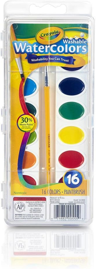 96%OFF!】 クレヨラ アメリカ 海外輸入 知育玩具 Crayola Bulk Buy Washable Watercolors 16  Colors Pkg 53-0555 3-Pack novomont.si