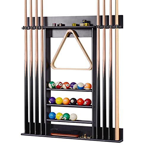 海外輸入品 ビリヤード XCSOURCE Pool Stick Holder, Pool Cue Rack Wall Mount, 8 Pool Cue Holder Wall Billiard Cue Rack, Made of 100% Solid Pine Wood, Pool Table Accessories for Billiard Room or Club (Cue Rack Only)海外輸入品 ビリヤード