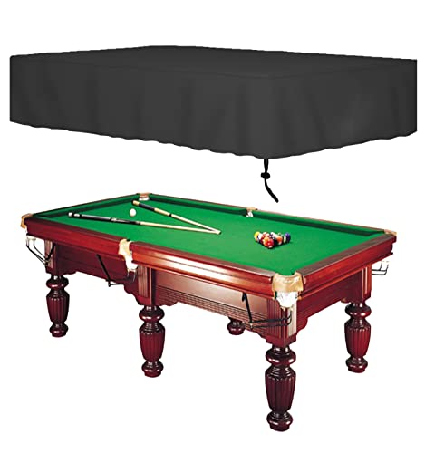 海外輸入品 ビリヤード Oslimea 7 8 9ft Billiard Pool Table Covers with Drawstring Pool Table Billiard Waterproof Table Cover for Billiard Table Rectangle Table (Black: 9ft--112x62x7.8 in)海外輸入品 ビリヤード