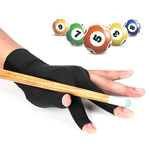 海外輸入品 ビリヤード IPENNY Unisex Sports Open Fingers Billiards Glove Men Women Elastic 3 Fingers Show Gloves for Billiard Shooters Carom Pool Snooker Cue Sport Pool Cue Gloves- Wear on The Left Hand海外輸入品 ビリヤード
