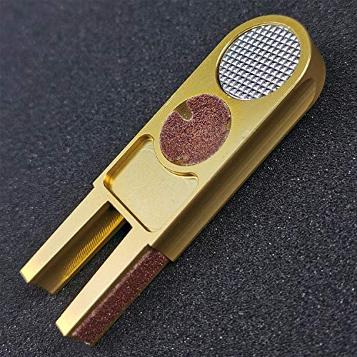 海外輸入品 ビリヤード BALIKEN 3-in-1 Pool Cue Tip Shaper and Pool Cue Scuffer, Aerator, and Joint Protector, Billard Cue Accessories (4-in-1, Gold)海外輸入品 ビリヤード