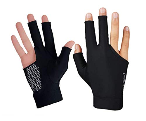 海外輸入品 ビリヤード Men Women Billiards Glove for Left Hand 3 Fingers Elastic Pool Glove Shooters Carom Snooker Cue Game Sport Show Glove海外輸入品 ビリヤード