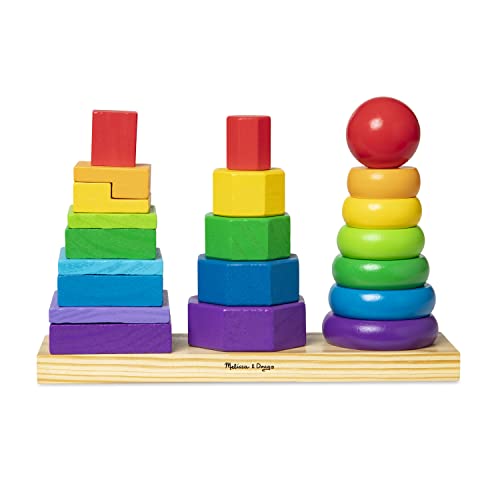 メリッサダグ おもちゃ 知育玩具 Melissa Doug Melissa Doug Geometric Stacker - Wooden Educational Toyメリッサダグ おもちゃ 知育玩具 Melissa Doug