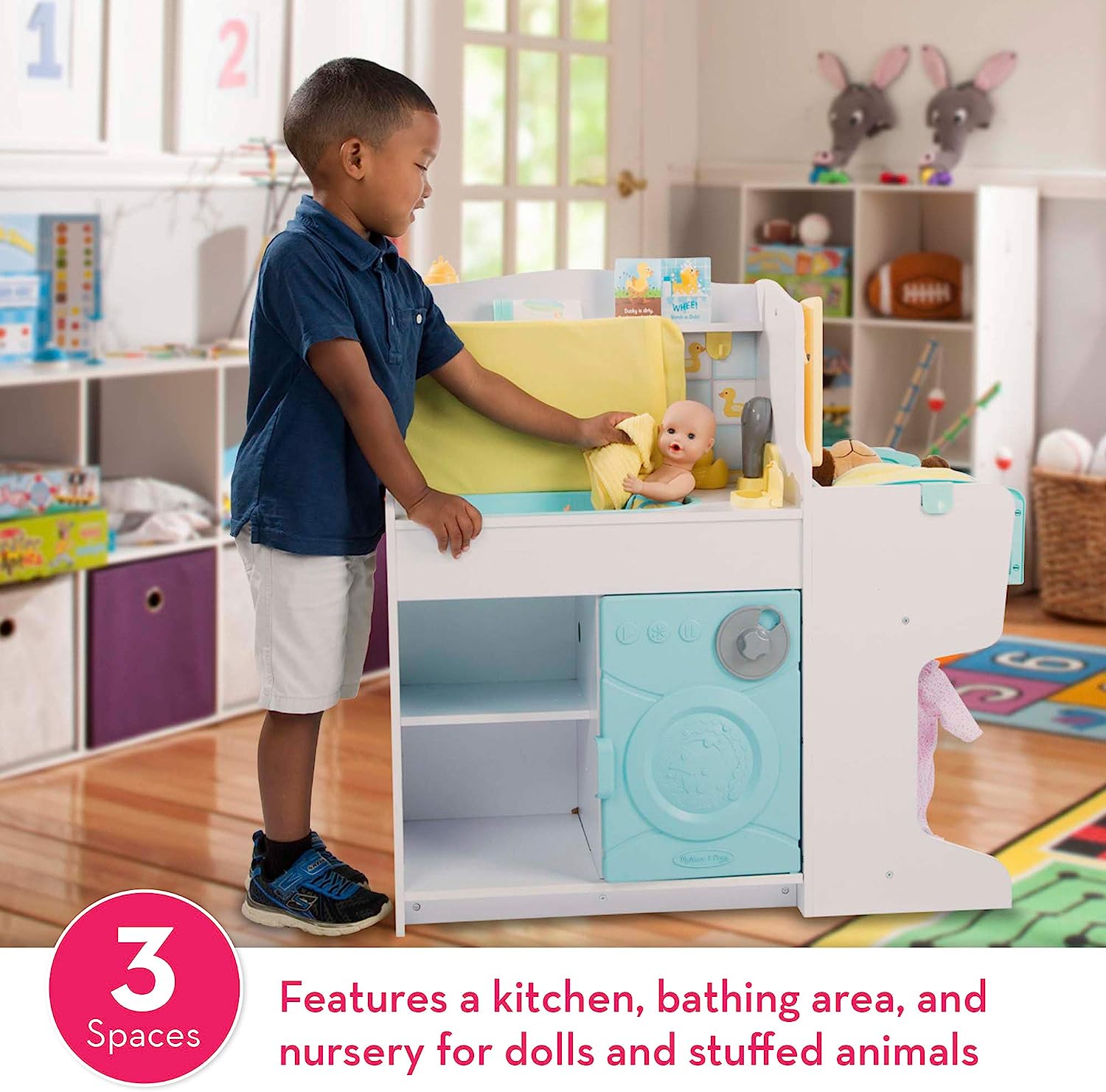 メリッサダグ おもちゃ おままごと ごっこ遊び Melissa Doug 【送料無料】Melissa Doug Mine to Love Baby Care Activity Center for Dolls - Kitchen, Nursery, Bathing-Changingメリッサダグ おもちゃ おままごと ごっこ遊び Melissa Doug