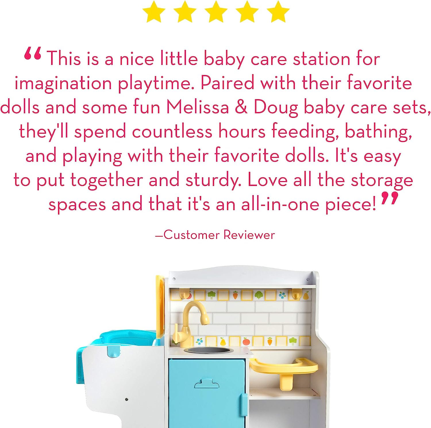 メリッサダグ おもちゃ おままごと ごっこ遊び Melissa Doug 【送料無料】Melissa Doug Mine to Love Baby Care Activity Center for Dolls - Kitchen, Nursery, Bathing-Changingメリッサダグ おもちゃ おままごと ごっこ遊び Melissa Doug