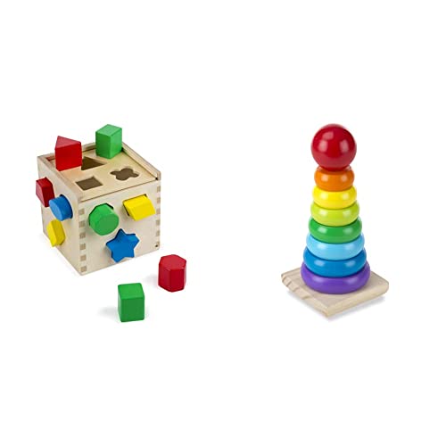 メリッサダグ おもちゃ 知育玩具 Melissa Doug Shape Sorting Cube Classic Wooden Kids Toy Best For 2 3 And 4 Year Olds Rainbow Stacker Babies メリッサダグ 64 以上節約