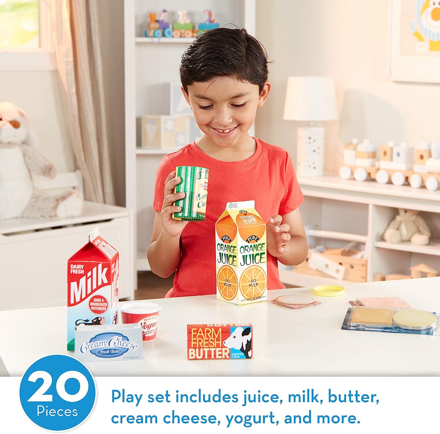 メリッサダグ おもちゃ おままごと ごっこ遊び Melissa Doug 【送料無料】Melissa Doug 5-Piece Favorite Condiments Play Food Set Let's Play House Fridge Fillers (Pretend Play Groceryメリッサダグ おもちゃ おままごと ごっこ遊び Melissa Doug