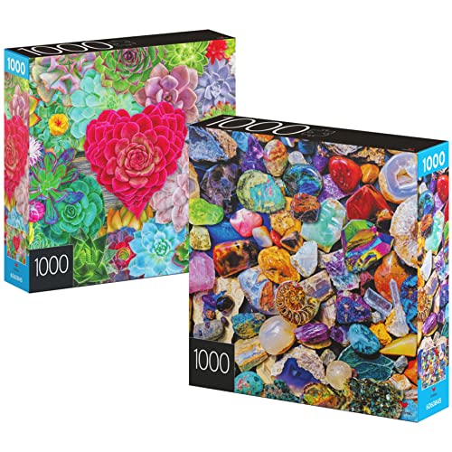 ジグソーパズル 海外製 アメリカ 2-Pack of 1000-Piece Jigsaw Puzzles, Succulents & Rocks and Minerals | Puzzles for Adults and Kids Ages 8+, Amazon Exclusiveジグソーパズル 海外製 アメリカ｜angelica 12,089円