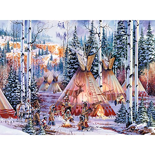 ジグソーパズル 海外製 アメリカ Bits and Pieces ? 1000 Piece Glow in The Dark Jigsaw Puzzle for Adults ? The Bear Spirit, Native American Jigsaw Puzzle by Artist Kirk Randle, Completed Puzzle Size: 20" x 27"ジグソーパズル 海外製 アメリカ|angelica