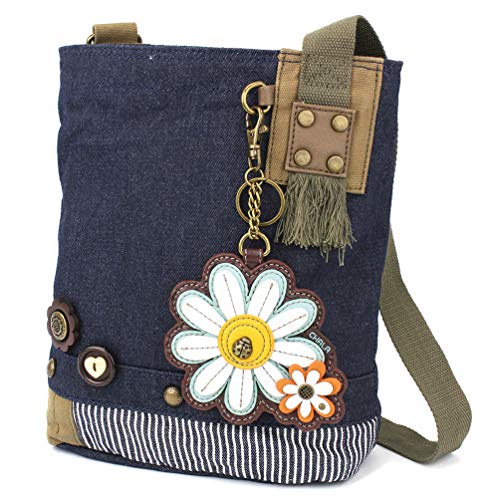 chala バッグ パッチ カバン かわいい CHALA Women Handbag Patch Crossbody - Daisy - Denimchala バッグ パッチ カバン かわいい