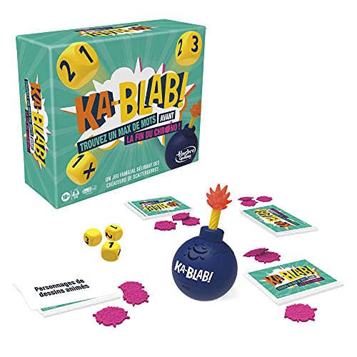 ゲーム盤力くらべ 英語 亜米利加 外国で力くらべ Hasbro Gaming F2562101 Ka-Blab Families, Teenagers and Children, from 10 Years, Group Game for 2 to 6 Players from Scattergories, Multicoloured - French Languageゲーム盤力くらべ 英語 亜米利加 外国で力くらべ