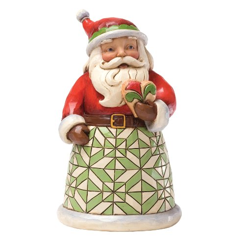 エネスコ Enesco 飾りつけ 室内装飾 外国でひな形 亜米利加 Enesco Jim Shore Heartwood Creek Pint Sized Santa with Heart Figurine, 5-Inchエネスコ Enesco 飾りつけ 室内装飾 外国でひな形 亜米利加