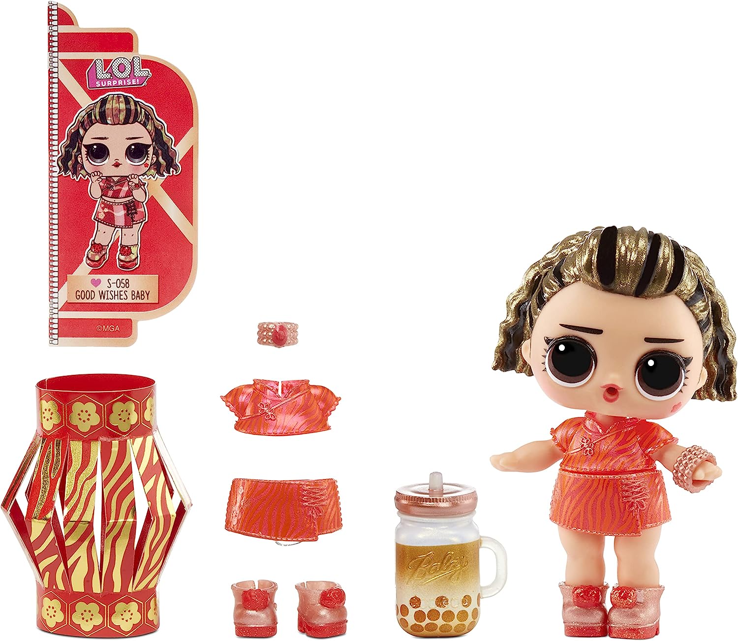 エルオーエルサプライズ 人形 ドール 【送料無料】LOL Surprise Year of The Tiger Doll Good Wishes Baby with 8 Surprises, Lunar New Year Doll, Accessories, Limited Edition Dollエルオーエルサプライズ 人形 ドール