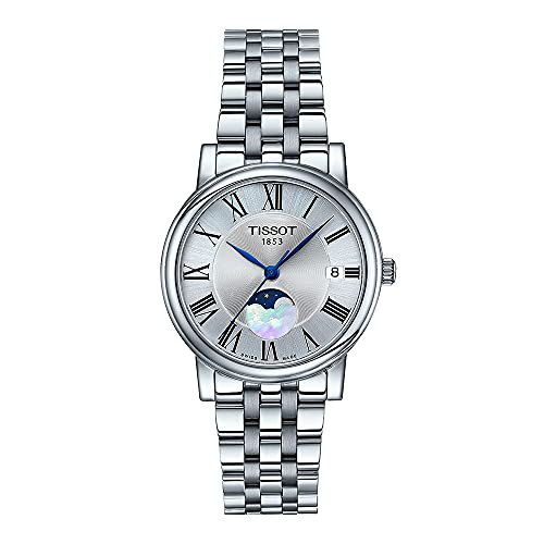 ウオッチ ティソ レディース Tissot Womens Tissot Carson Premium Lady Moonphase Swiss Quartz Watch, Grey, Stainless Steel, 16 (T1222231103300)ウオッチ ティソ レディース