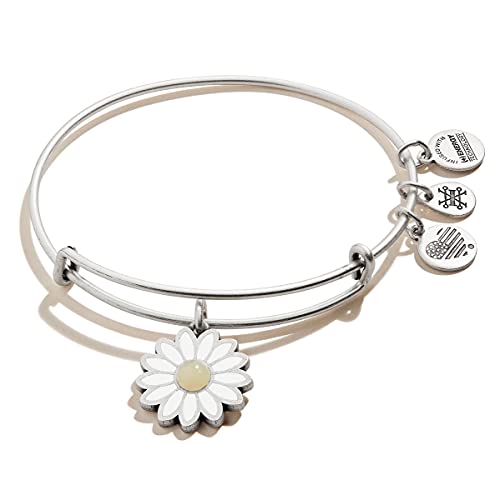 アレックスアンドアニ アメリカ アクセサリー ブランド かわいい Alex and Ani Expandable Bangle for Women, Daisy Charm, Pineapple Jasper Gemstone, Rafaelian Finish, 2 to 3.5 inアレックスアンドアニ アメリカ アクセサリー ブランド かわいい|angelica