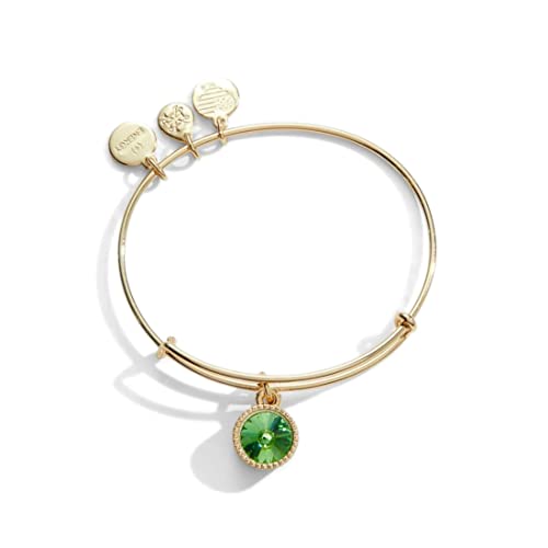 アレックスアンドアニ アメリカ アクセサリー ブランド かわいい ALEX AND ANI Birthstones Expandable Bangle for Women, August, Green Peridot Crystal, Shiny Gold Finish, 2 to 3.5 inアレックスアンドアニ アメリカ アクセサリー ブランド かわいい|angelica