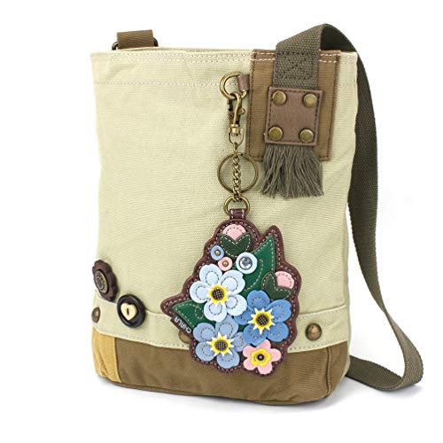 chala 御徒面子 継ぎ切れ 鞄 愛くるしい CHALA Women Handbag Patch Crossbody - Forget Me Not - Sandchala 御徒面子 継ぎ切れ 鞄 愛くるしい