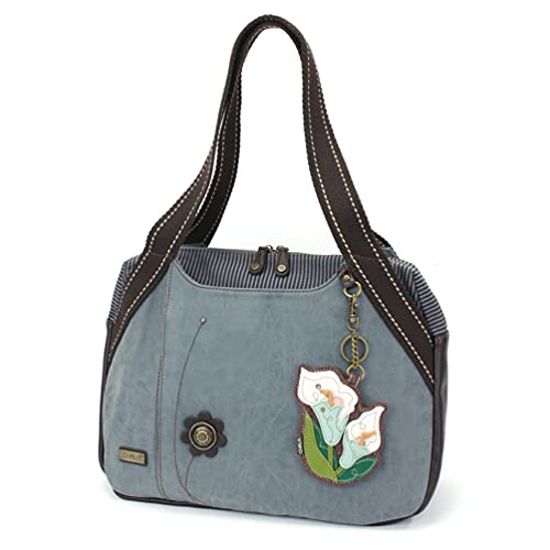 chala 御徒面子 継ぎ切れ 袋 愛くるしい CHALA Bowling Bag - Calla Lily - Indigochala 御徒面子 継ぎ切れ 袋 愛くるしい
