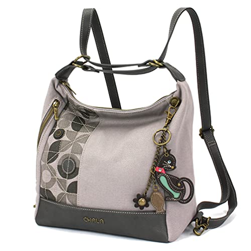 chala バッグ パッチ カバン かわいい CHALA Retro Convertible Purse - Mini Keychain Cat - Graychala バッグ パッチ カバン かわいい｜angelica