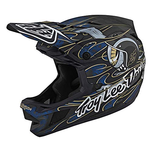【メーカー直売】 直送商品 ヘルメット 自転車 サイクリング 輸入 クロスバイク Troy Lee Designs Adult Limited Edition BMX Downhill Mountain Bike D4 Carbon Eyeball Helmet Blue MD marcopolo.agency marcopolo.agency