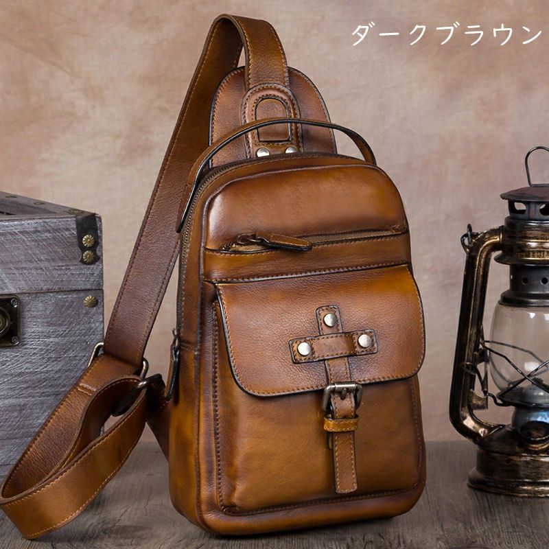 ボディバッグ レザー メンズ 本革 ショルダーバッグ ワンショルダー 斜めがけ 牛革 バッグ ショルダー カバン 鞄 かばん カジュアル おしゃれ｜SSG SHOP