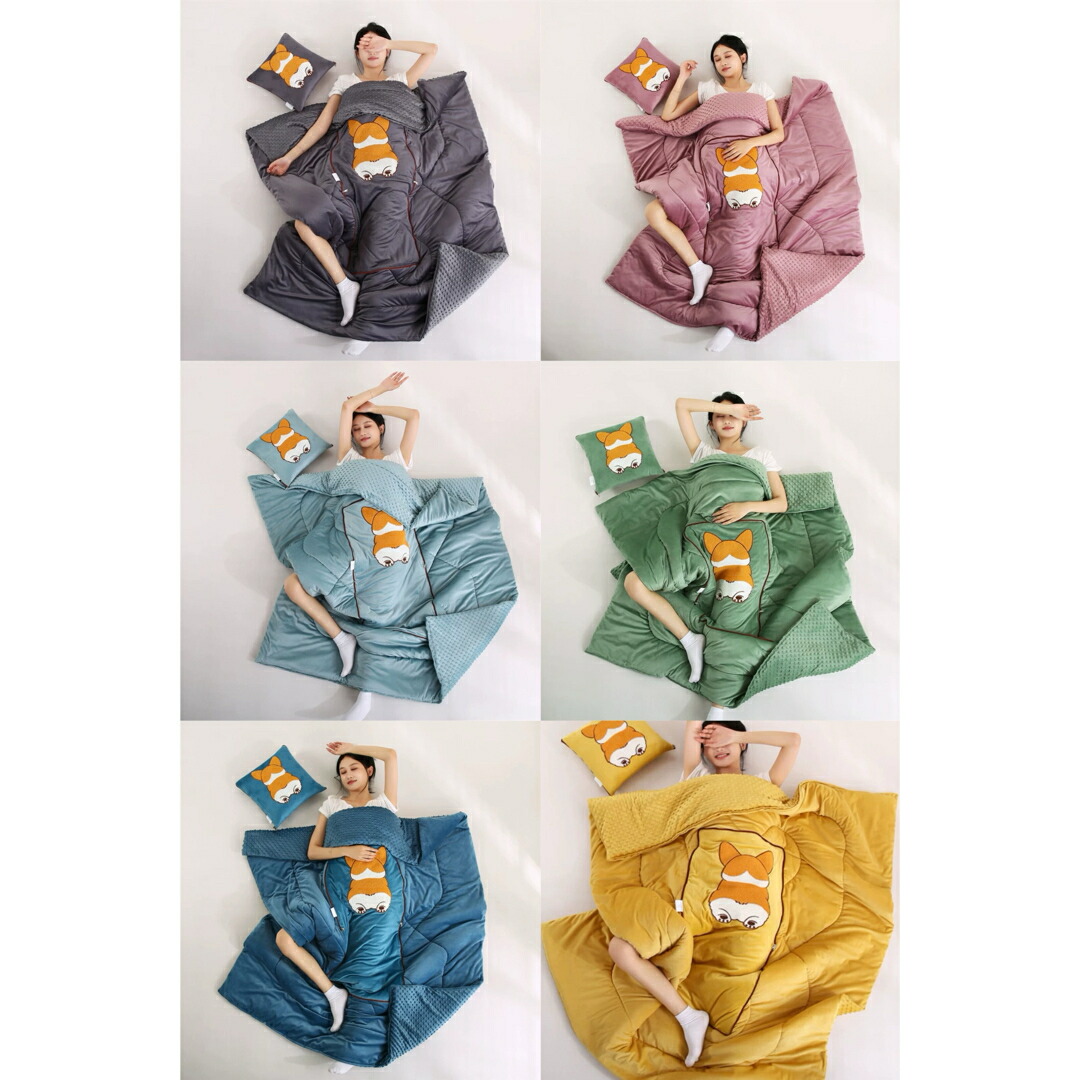 コーギー 柄☆暖かい毛布 コーギー雑貨 お昼寝毛布　コーギー柄　毛布ブランケット｜SSG SHOP