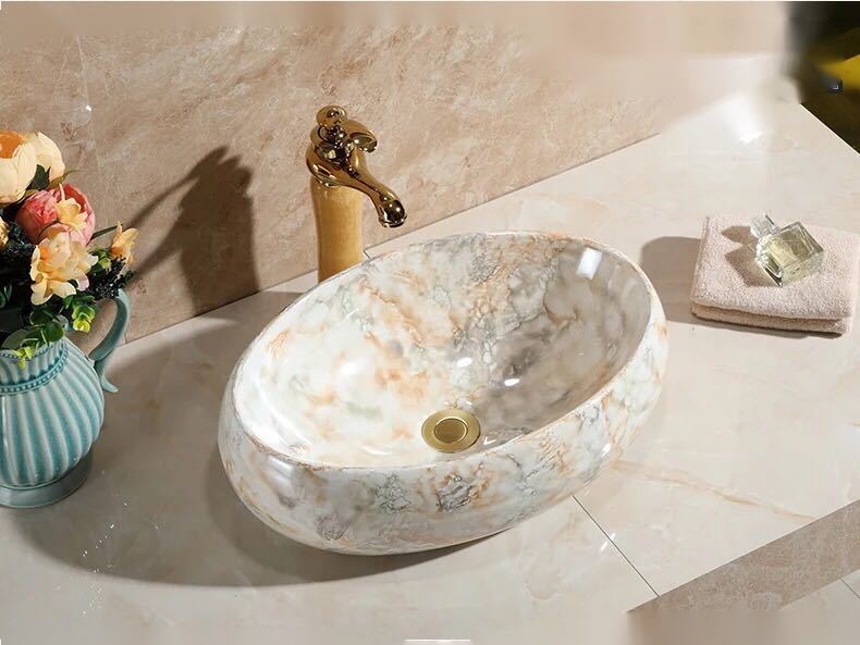 高級洗面台 洗面ボウルセット 洗面ボール 陶器 手水鉢 手洗器 手洗い鉢 洗面器 蛇口 排水金具付き