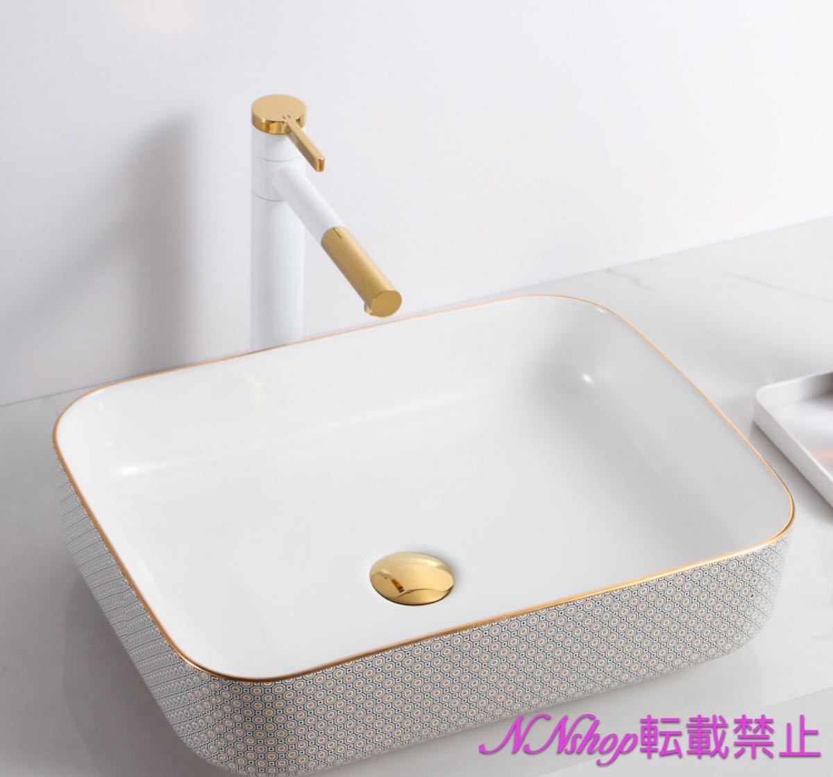 洗面ボウルセット 洗面ボール ．陶器手水鉢 手洗器 手洗い鉢 洗面器 蛇口 排水金具付き