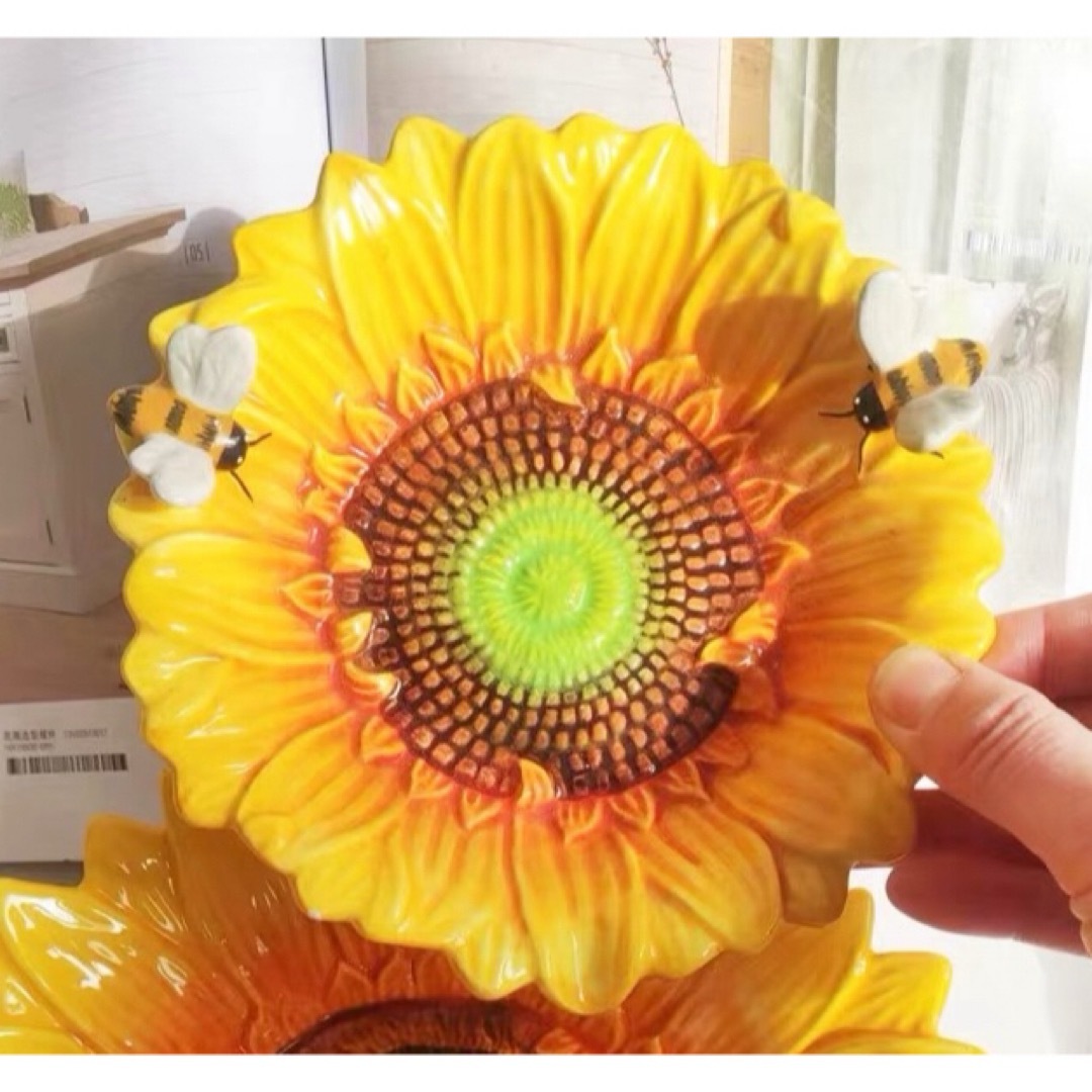 楽天市場】A008113ヒマワリ柄 お皿二点セット プレート 食器