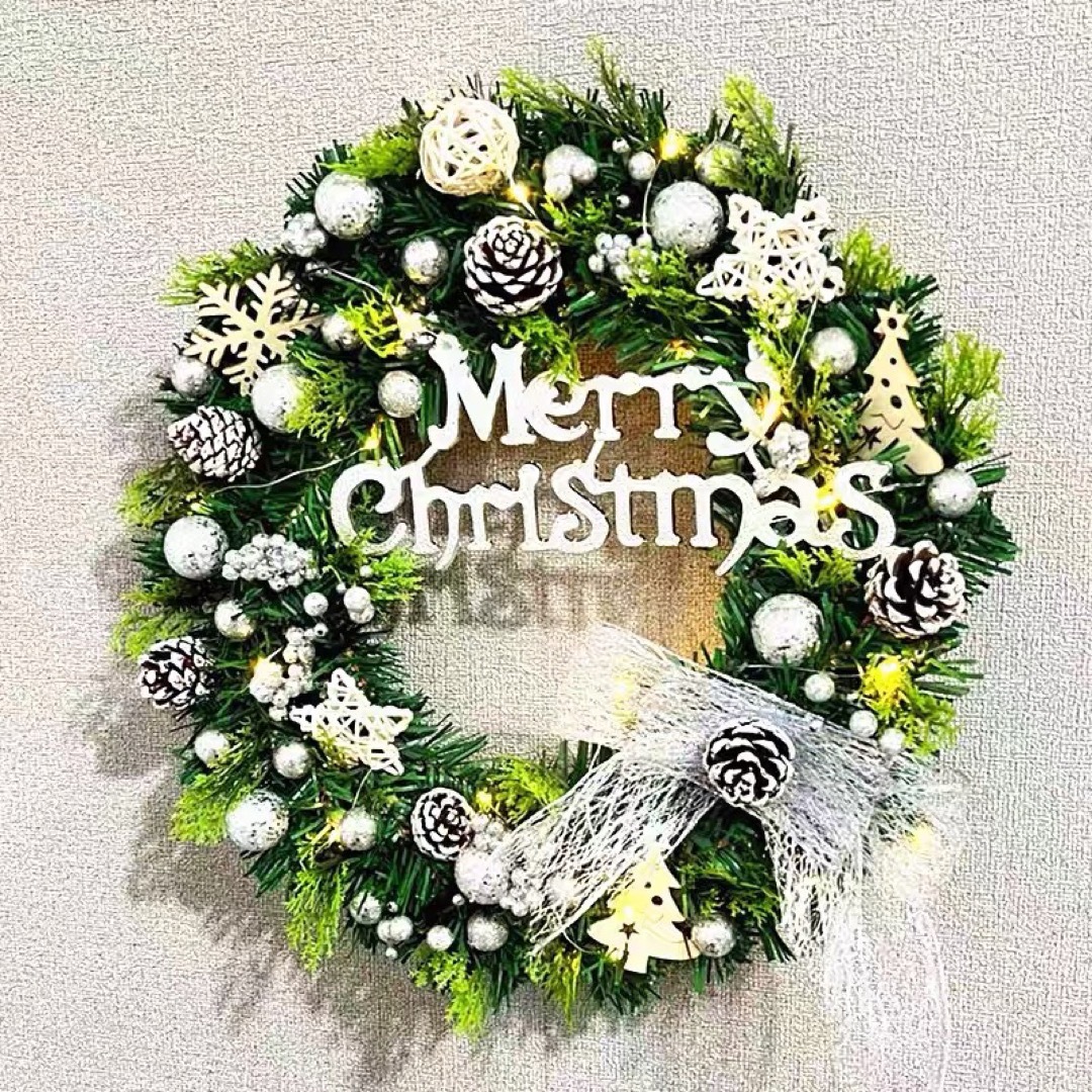 クリスマスリース クリスマススワッグ　 壁飾り 人工造花 デラックスリース