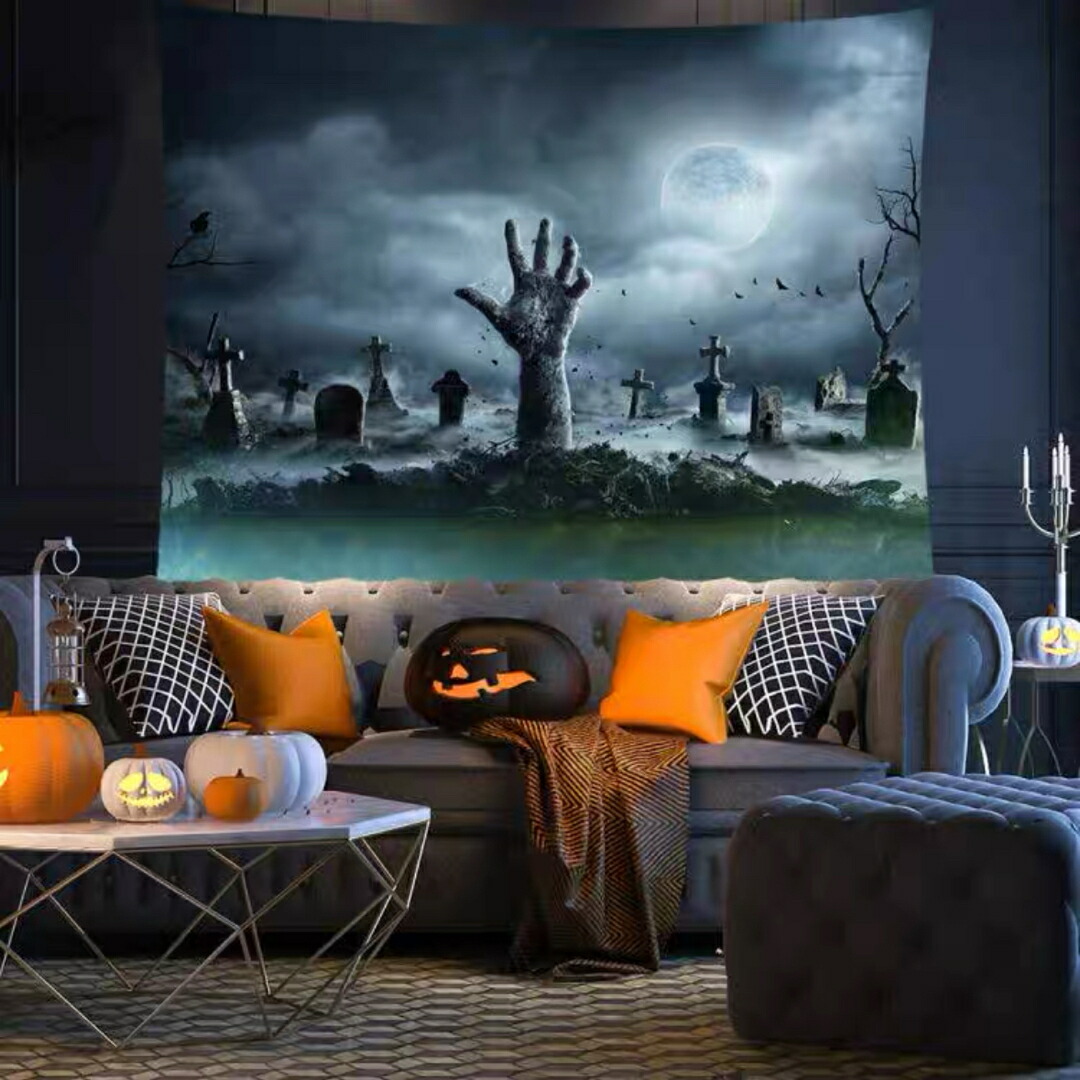 タペストリー ハロウィン カボチャ布ポスター 壁面装飾 壁掛け飾り 窓 背景布