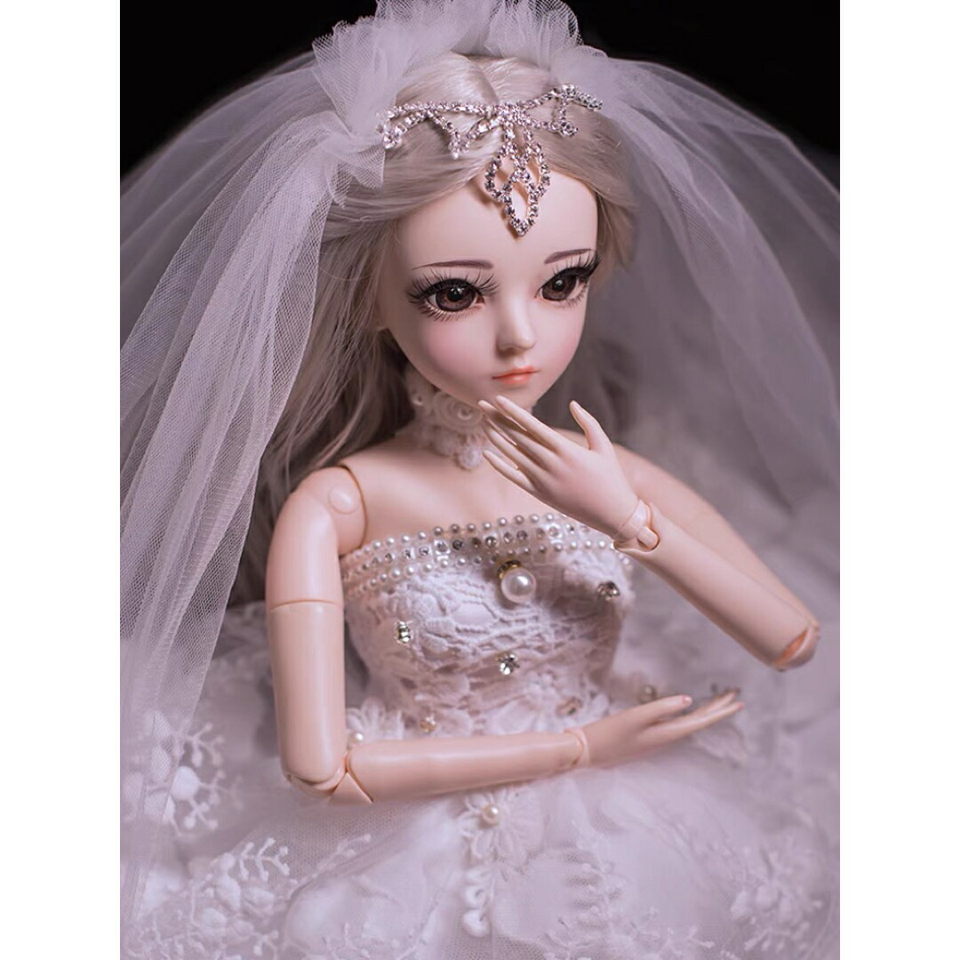 プリンセス 60cm フランス人形本体 メイクアップ ウィッグ 西洋人形 ドール