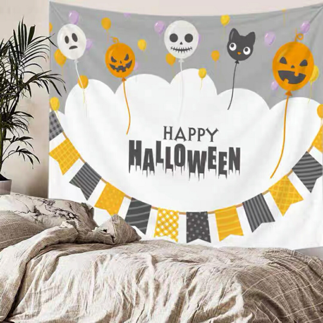 タペストリー ハロウィン カボチャ布ポスター 壁面装飾 壁掛け飾り 窓 背景布
