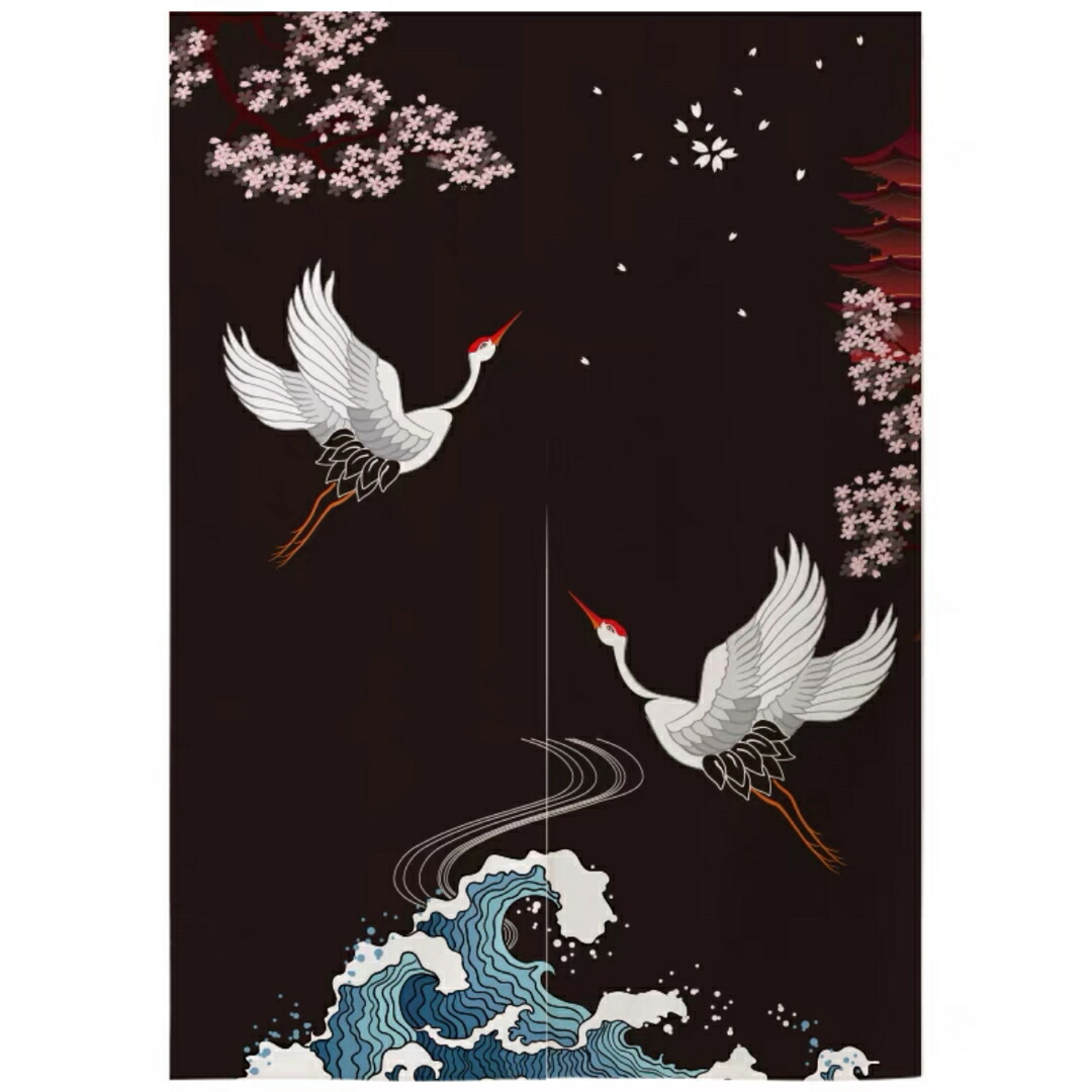 楽天市場】麻タペストリー 「招き猫」 細タペ 洛柿庵 招福 おもり付き