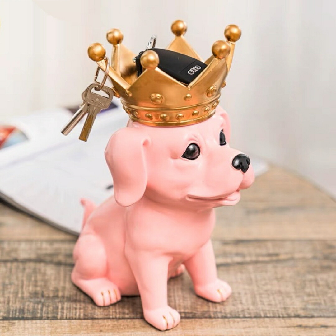 犬型置物 小物入れドッグ 犬 収納ボックス 卓上収納 かご 小物入れ