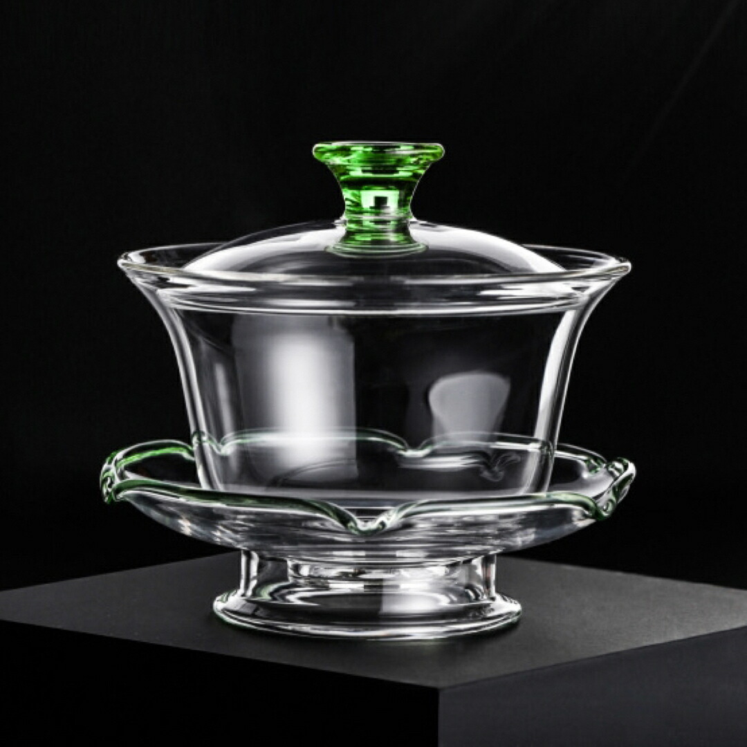 蓋碗 茶杯セット 耐熱ガラス製の中国茶器 1客|SSG SHOP