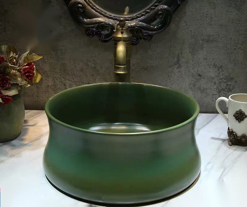 洗面ボウルセット 洗面ボール 陶器 手水鉢 手洗器 手洗い鉢 洗面器．