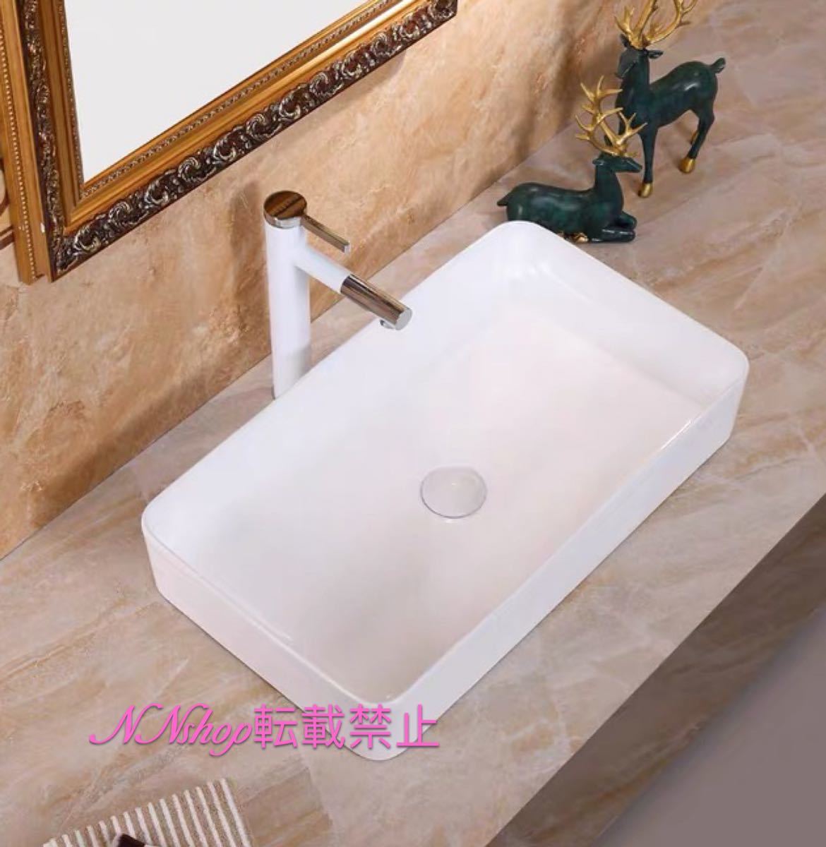 高級洗面台 洗面ボウルセット 洗面ボール 陶器 手水鉢 手洗器 手洗い鉢 洗面器 蛇口 排水金具付き