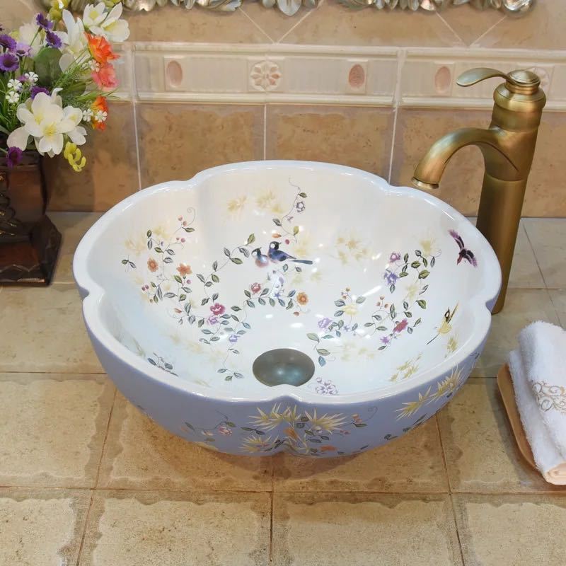 洗面ボウル 洗面ボール 陶器 手水鉢 手洗器 手洗い鉢 洗面器．