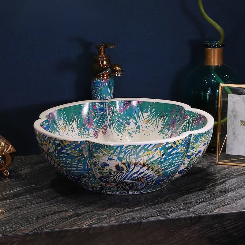 洗面ボウルセット　洗面ボール 陶器 手水鉢 手洗器 手洗い鉢 排水金具 蛇口付き 楽天市場】A003490洗面台 洗面ボウルセット 洗面ボール 陶器 手水鉢