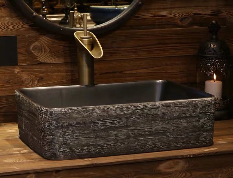 楽天市場】A035378洗面ボウルセット 洗面ボール 陶器 手水鉢 手洗器