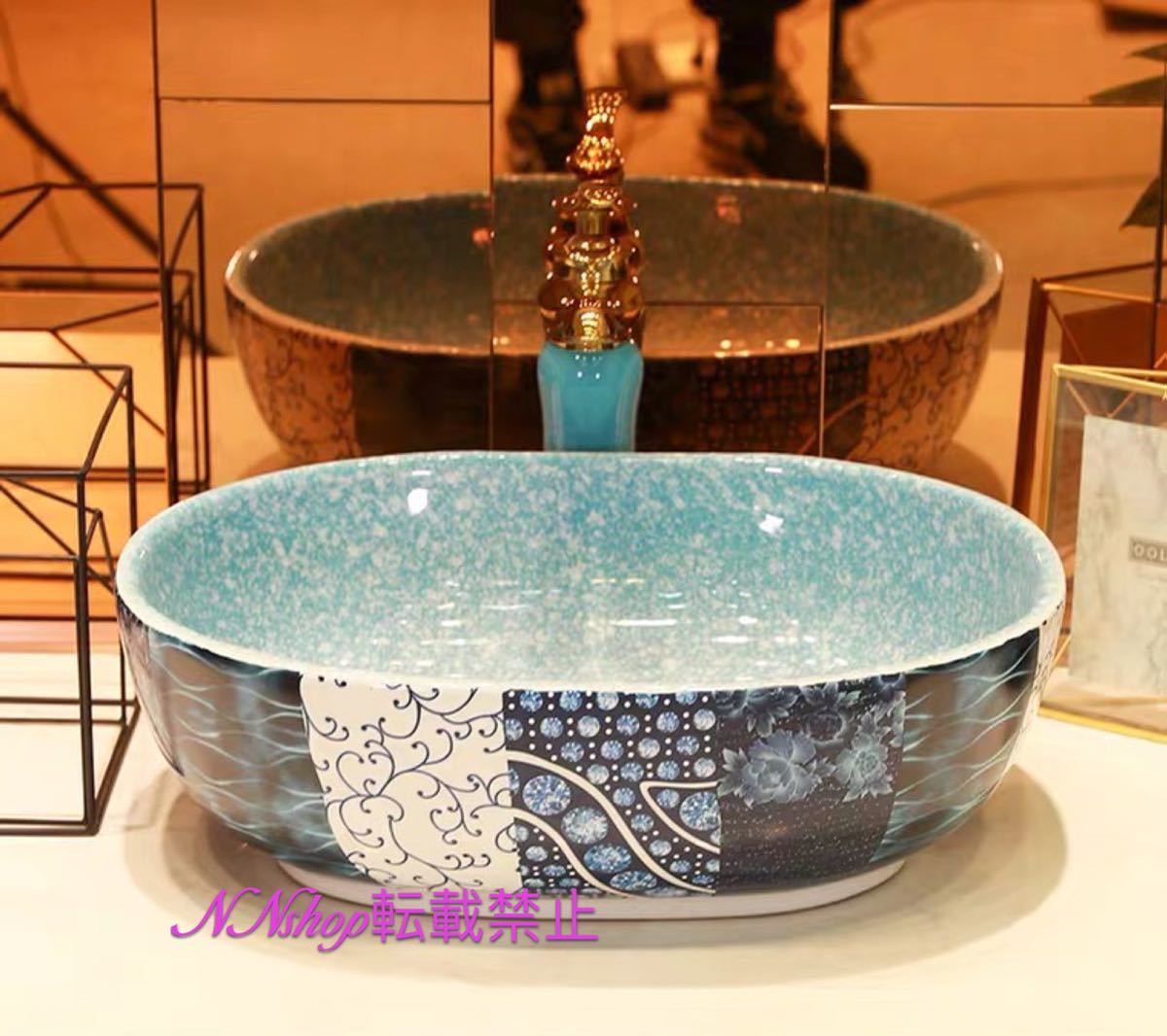 楽天市場】A014295洗面ボウルセット 洗面ボール 陶器手水鉢 手洗器