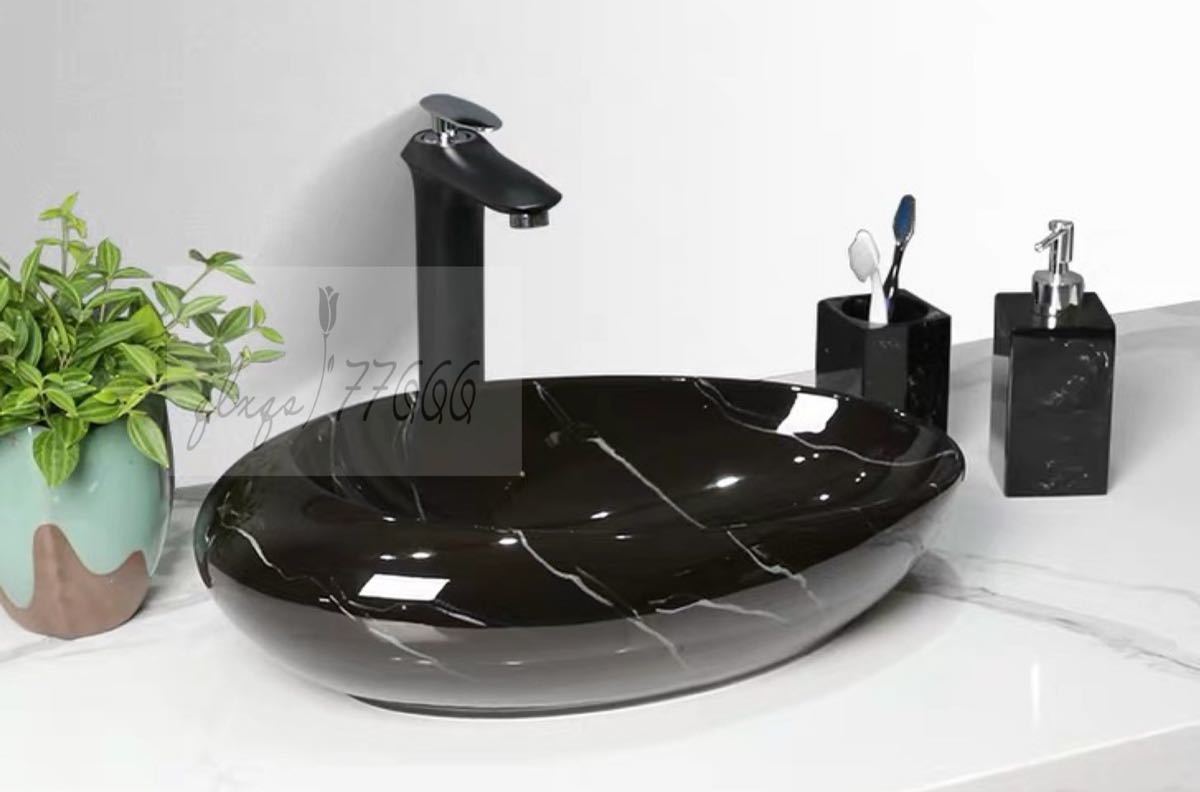 高級洗面台 洗面ボウルセット ．洗面ボール 陶器 手水鉢 手洗器 手洗い鉢 洗面器 蛇口 排水金具付き